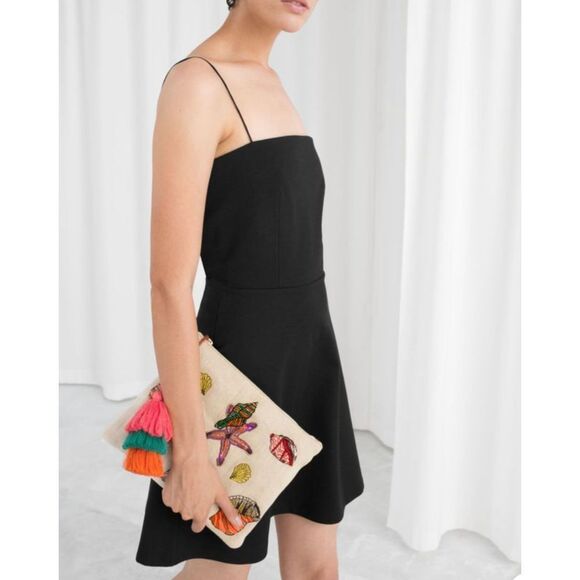 & OTHER STORIES Tie Back Skater Dress Sz‎ 2 - Picture 1 of 5